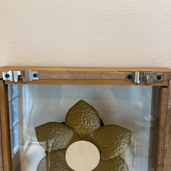 Metallic Gold Flower Wood Shadowbox Art - Picture 6 of 7